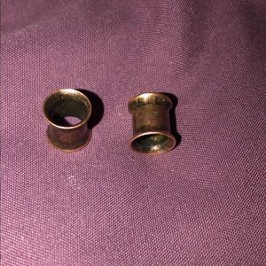 Size 00g copper double flare gauges